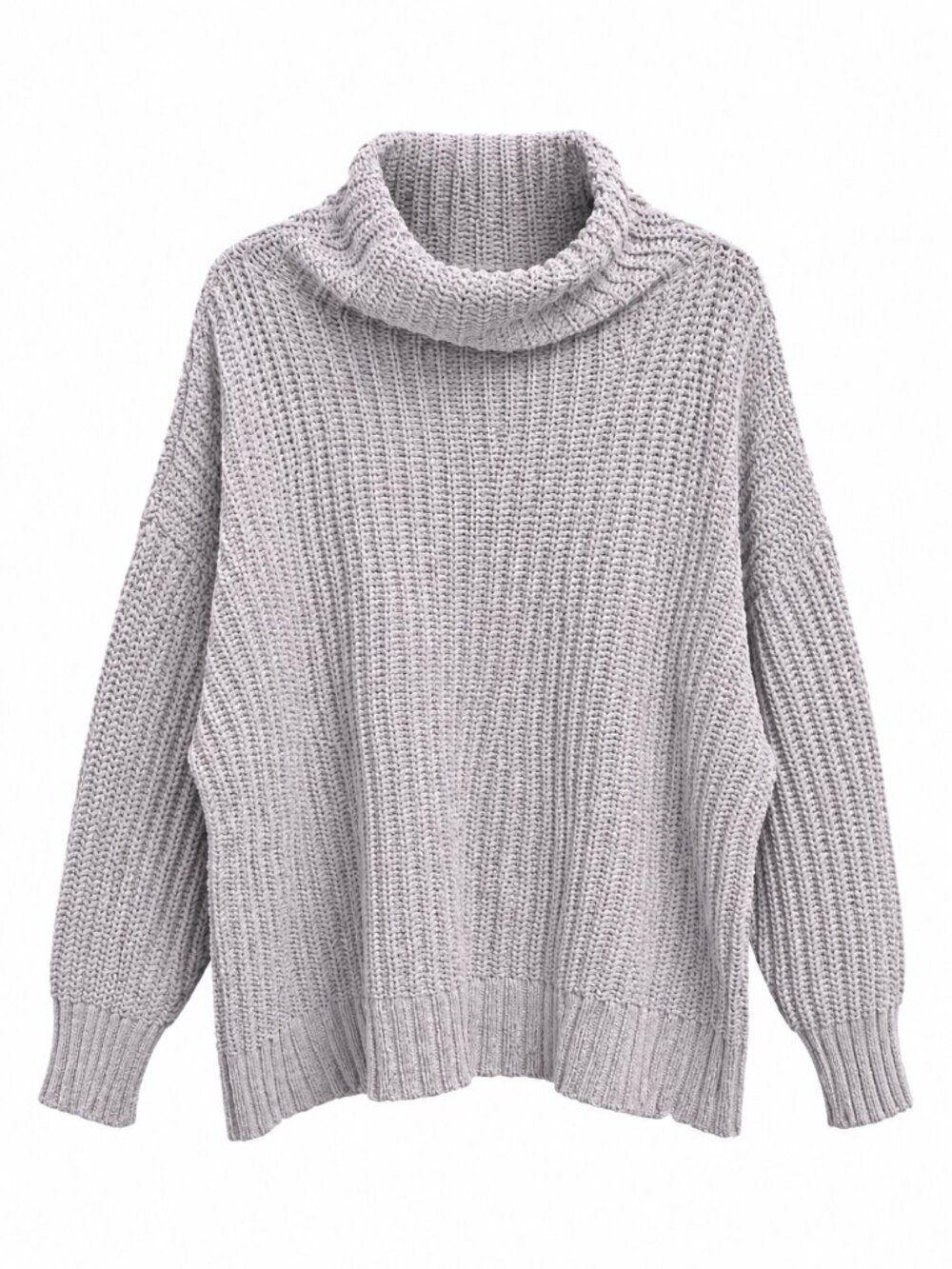 Aerie Lilac Chenille Oversized Turtleneck Sweater | LARGE